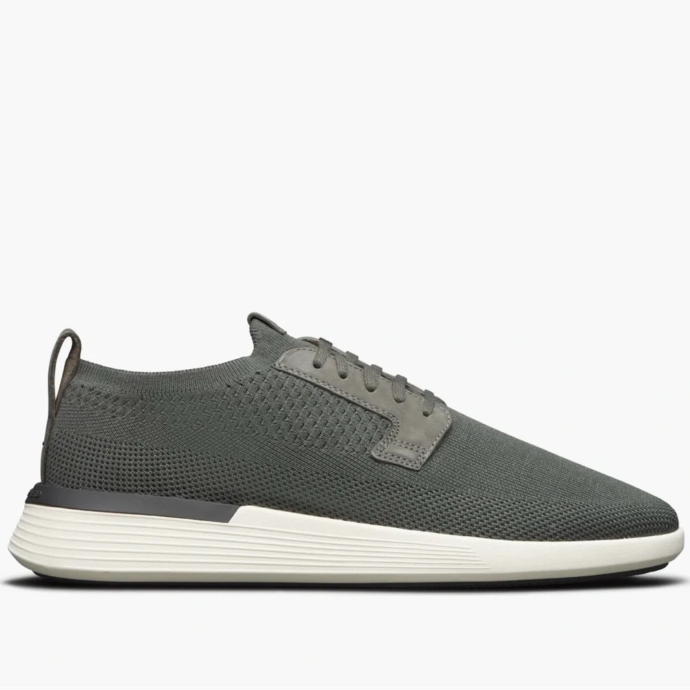 Wolf & Shepard Swift Knit Plain Toe Derby Men's Grey Lace-Up Casual Shoes Sz 11